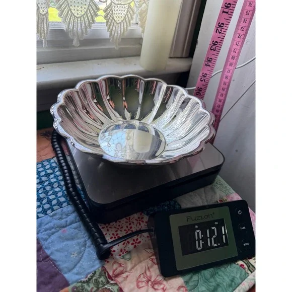 Reed & Barton Serving Bowl Holiday 175 Silver Plated Scalloped Rim 8