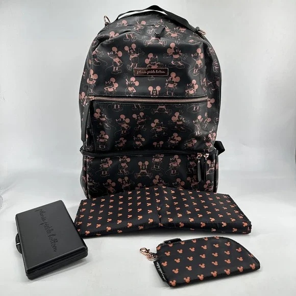 Petunia Pickle Bottom Disney Mickey Diaper Backpack Black Baby‎ Portable Set