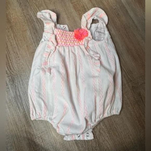 Catherine Malandrino Pink and White Diaper Cover