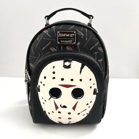 Universal Loungefly Mini Backpack Friday the 13th Jason Mask Glow in the Dark