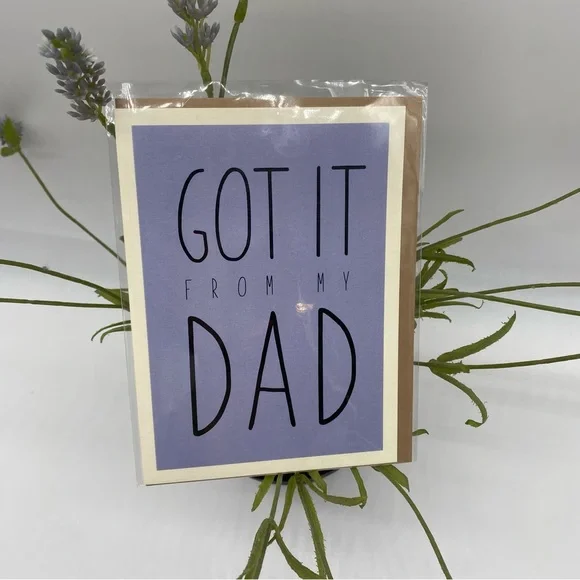 Got It from my Dad Father’s Day Card with matching envelope blank inside