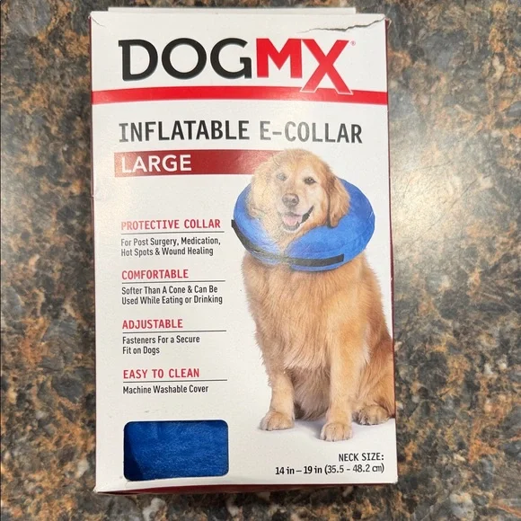 Blue Inflatable E-Collar for Dogs