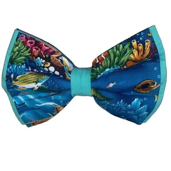Humbowbarks Handmade In Maui New Aquascape Pet Bow For Dogs And Other Pets 6x3 1