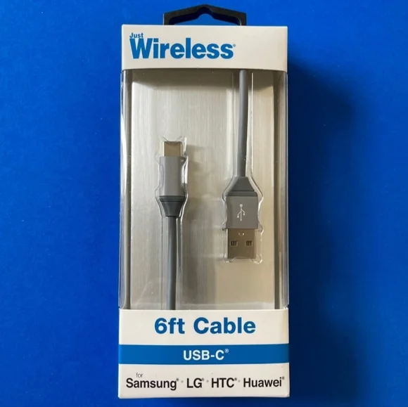 6-FT Just Wireless USB-C Charging Cable (GRAY)