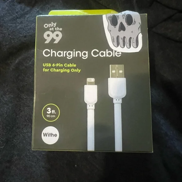USB 6-Pin Charging Cable - White