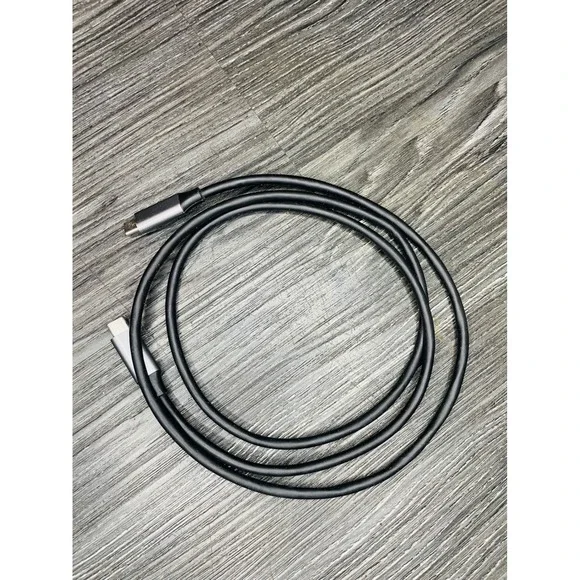 USB-C to USB-C Charging Data Cable Space Gray Metallic Connectors Black 3ft