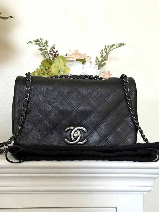 Authentic two tone lambskin Chanel bag