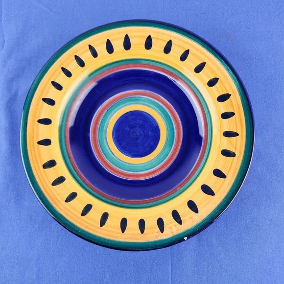 Pier 1 ITALIAN‎ SWIRL Luncheon Salad Plate Bowl 9 1/2