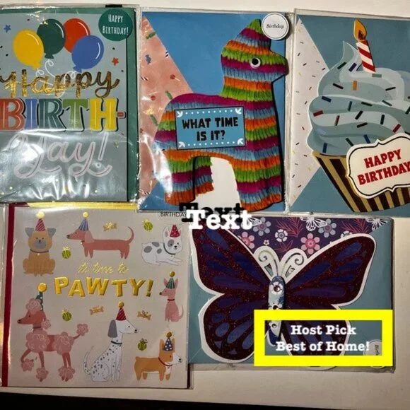 Kids Birthday Cards‎ (Lot of 5) (new)