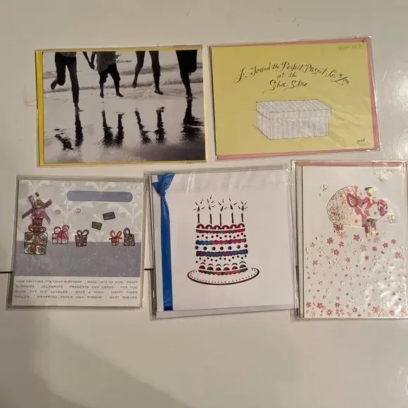 Birthday Greeting Cards (Lot of 5 New‎ Cards)