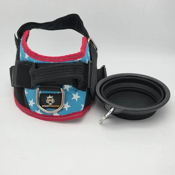 Doggy Kingdom No-Pull Dog Harness Small Reflective 4th Of July Stars Patriotic