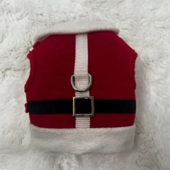 Dog Santa/Christmas Harness in Red, White & Black by Martha Stewart-Size X-Small