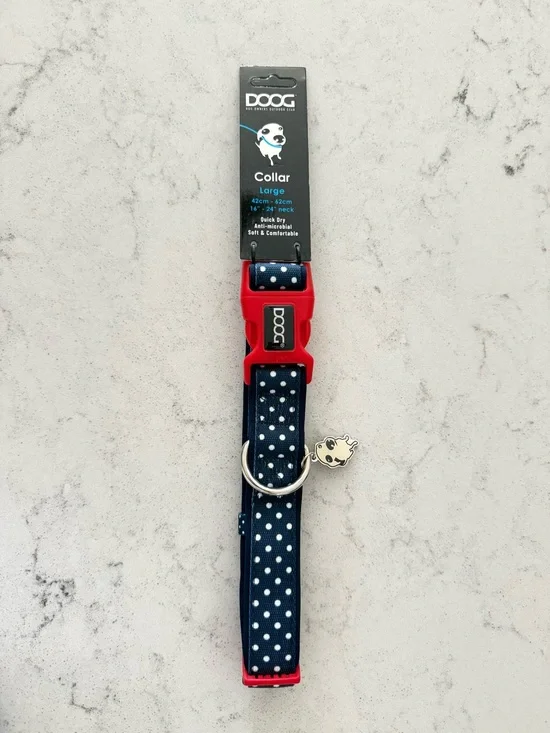 NWT-DOOG Neoprene Polka Dotted Stella Collar - Large 16”-24”