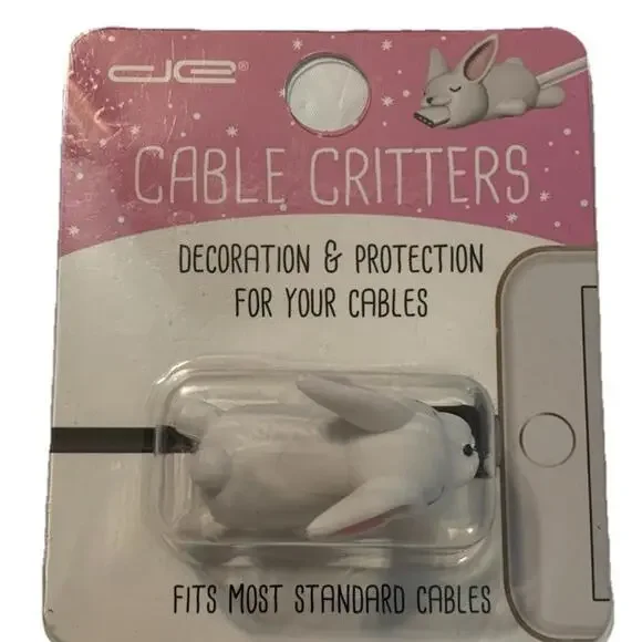 Bunny Cable Critter Phone Crd Protector/ Decoration BRAND NEW Cute Great GIFT!!