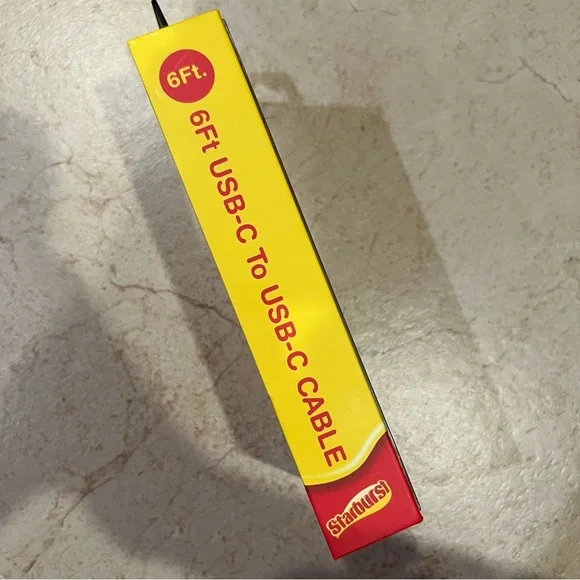 Starburst Candy 6 Ft. USB-C To USB -C Cable New