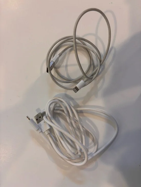 White USB Charging Cables to lightning Compatible Cell Phone Accessory