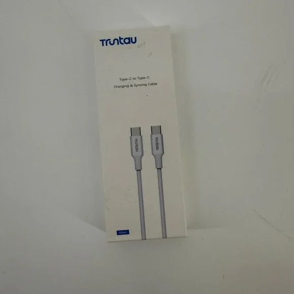 Trutau USB Type C to Type C Charging and Syncing Cable 6ft White