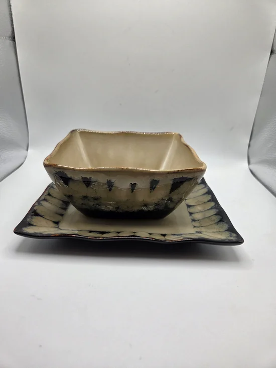 Pier 1 Serenity Soup Bowl & Salad Plate