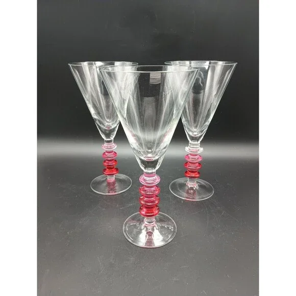 Three Pier 1 Goblets / Wine Glasses - 9