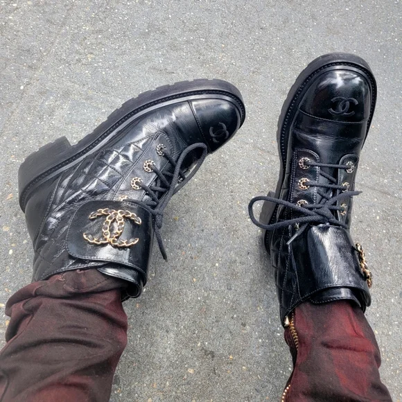 Chanel Biker Moto Boots