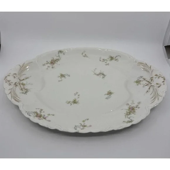 Antique Haviland of France Limoges 18 inch Serving Platter Victorian Style