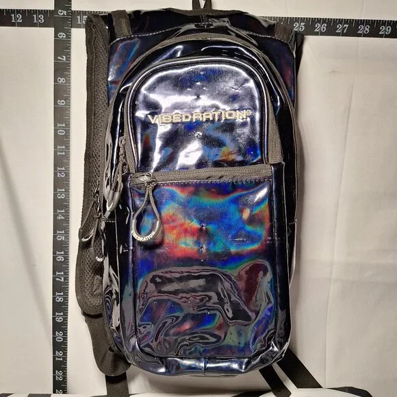 Vibedration Hydration Backpack w/o bladder - Holographic - Black - Used