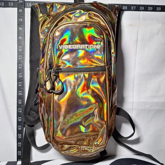 Vibedration Hydration Backpack w/o bladder - Holographic - Brown/Bronze - Used