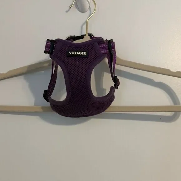 Voyager Adjustable Step-in Flex Breathable Mesh Dog Harness Purple Small
