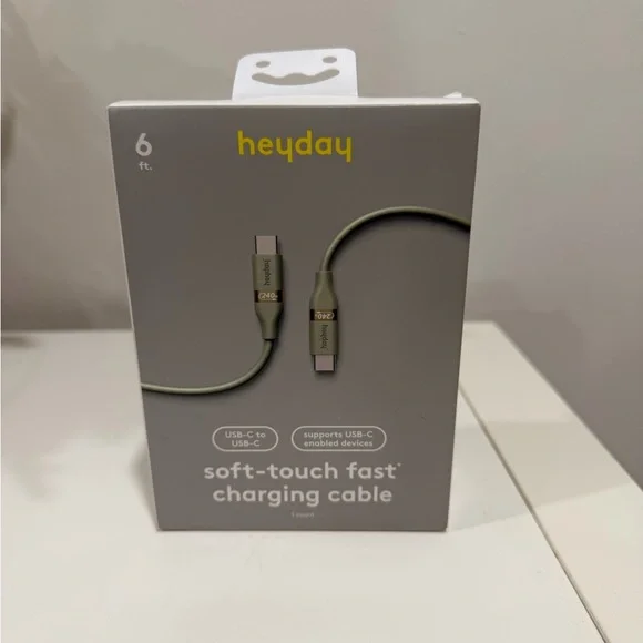Heyday Soft-Touch USB-C Cable in Olive