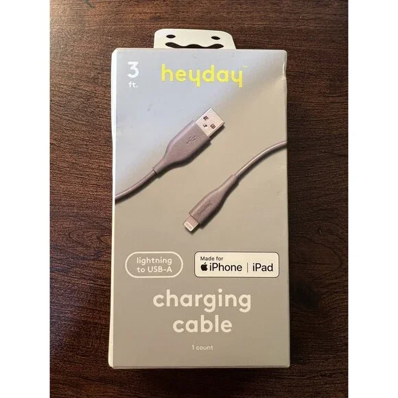 Heyday Charging Cable 3ft USB C To USB A Lighting Apple Compatible
