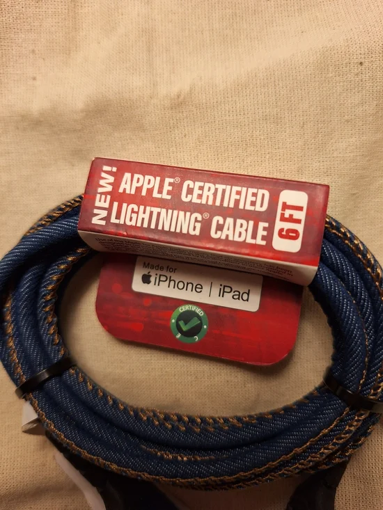 Apple Certified Lightning Cable 6FT for iPhone & iPad Blue New