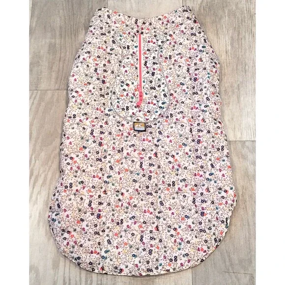 Kurgo Loft Reversible Dog Jacket XL Big Boned Pink Floral Quilted Winter Coat