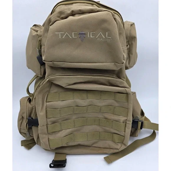 Allen Tactical Backpack Tan Hydration Compatible Adjustable Strap 20.5 in Height