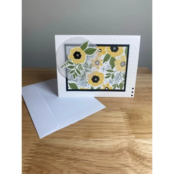 Flowers Greeting Card – Handmade A2 Card – All Occasion Blank Card