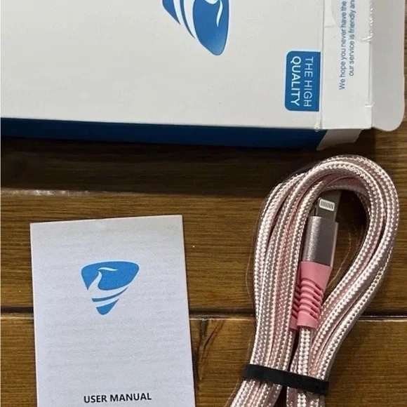 Braided Pink Lightning Cable
