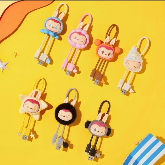 Authentic Labubu DRUNK IN SEA Series - Cable Blind box - LIGHTNING - UNOPENED