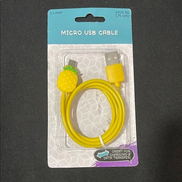 Yellow Pineapple Micro USB Cable