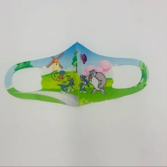 Brand New Kids Tom & Jerry Reusable Face Mask Material Ice Silk‎