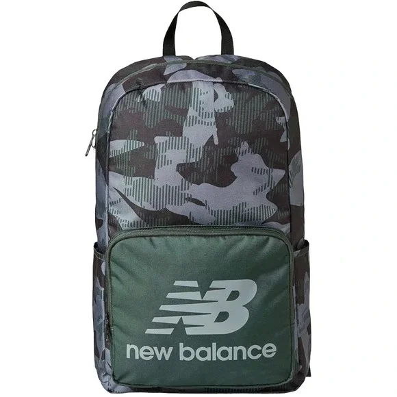 New Balance Unisex Backpack, Core Performance Daypack Small Hiking Green Camo NW