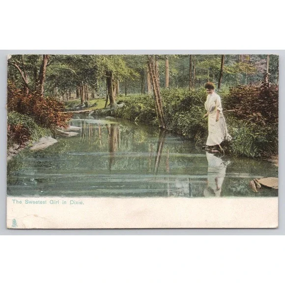 The Sweetest‎ Girl in Dixie Atlanta Georgia Antique Tuck Postcard Series 2428