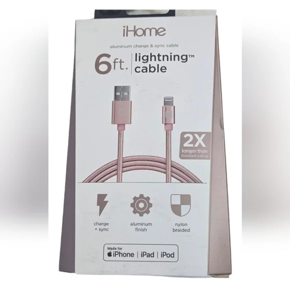 iHome Nylon Braided Lightening Cable