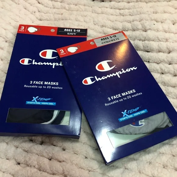 🛑CLEARANCE‼️ 🆕 Champion 3-Pack Kids' Ellipse Jersey Face Masks
