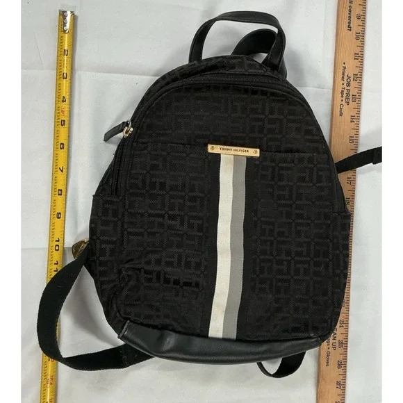 Tommy Hilfiger Logo Black Backpack 12