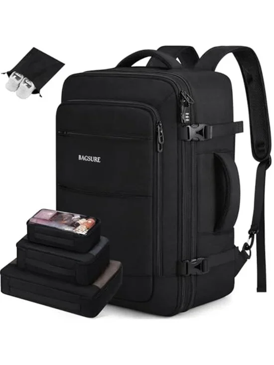 Carry On Travel Backpack 42L Laptop Backpack Expandable Flight Approved Bag