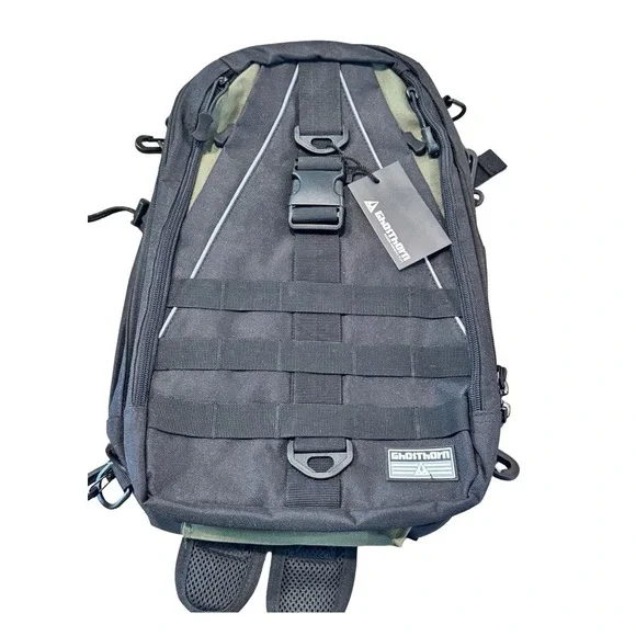 Ghosthorn Fishing Tackle Backpack Sling Bag Tactical Black NEW