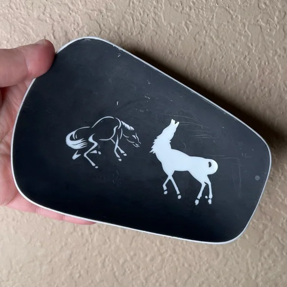 MCM Otagiri Horse Sushi Dish – Graphic Black & White