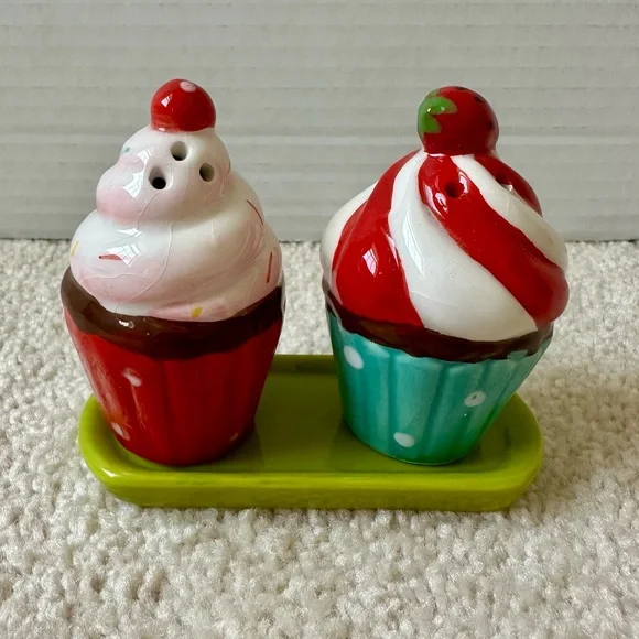 Petite Ceramic Cupcake Salt & Pepper Shakers - Pier 1 Imports