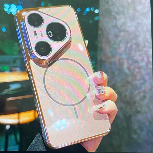 Iridescent Phone Case with Ring Holder