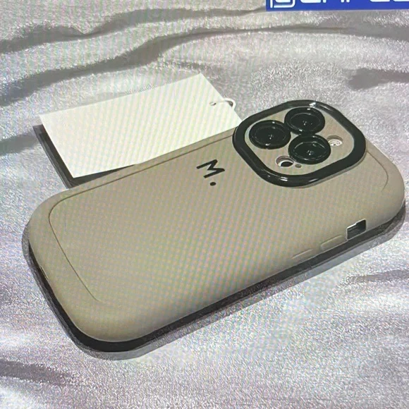 Beige Phone Case with Initial M