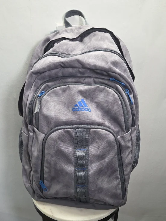 adidas Gray Backpack with Blue Accents